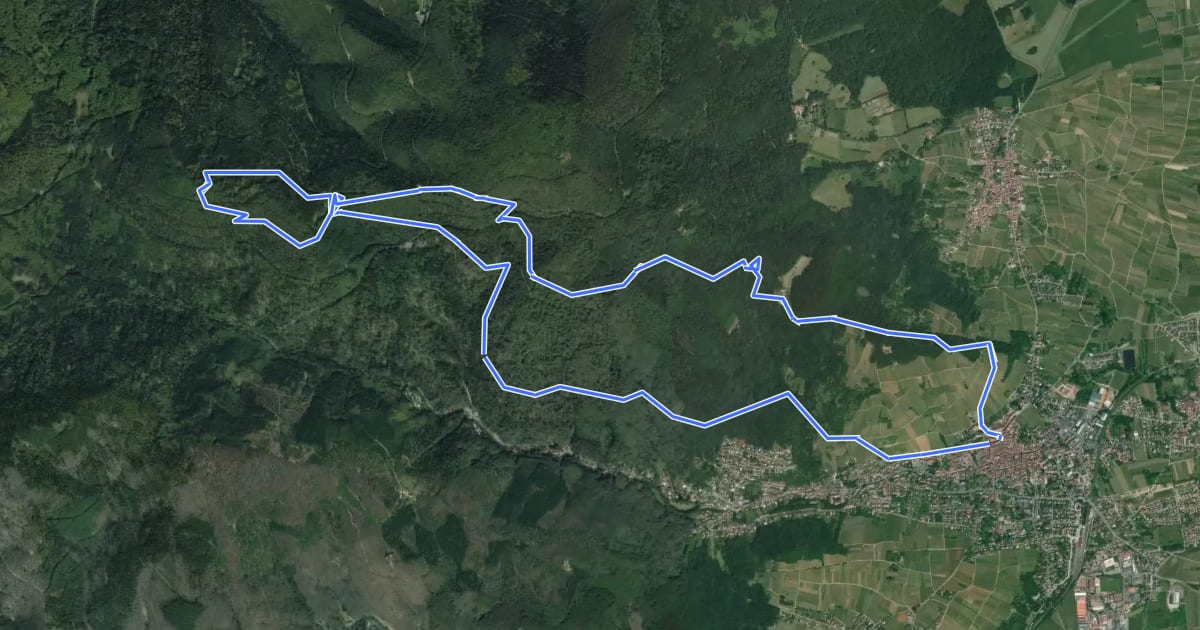 Маршрут Sentier des chameaux на спутниковом снимке