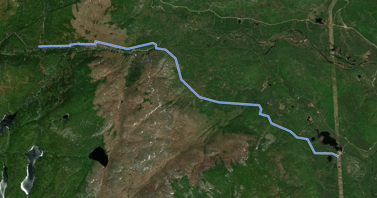 Маршрут Sentier des Chutes на спутниковом снимке