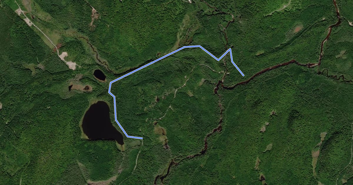 Маршрут Sentier des Chutes de la Devost на спутниковом снимке