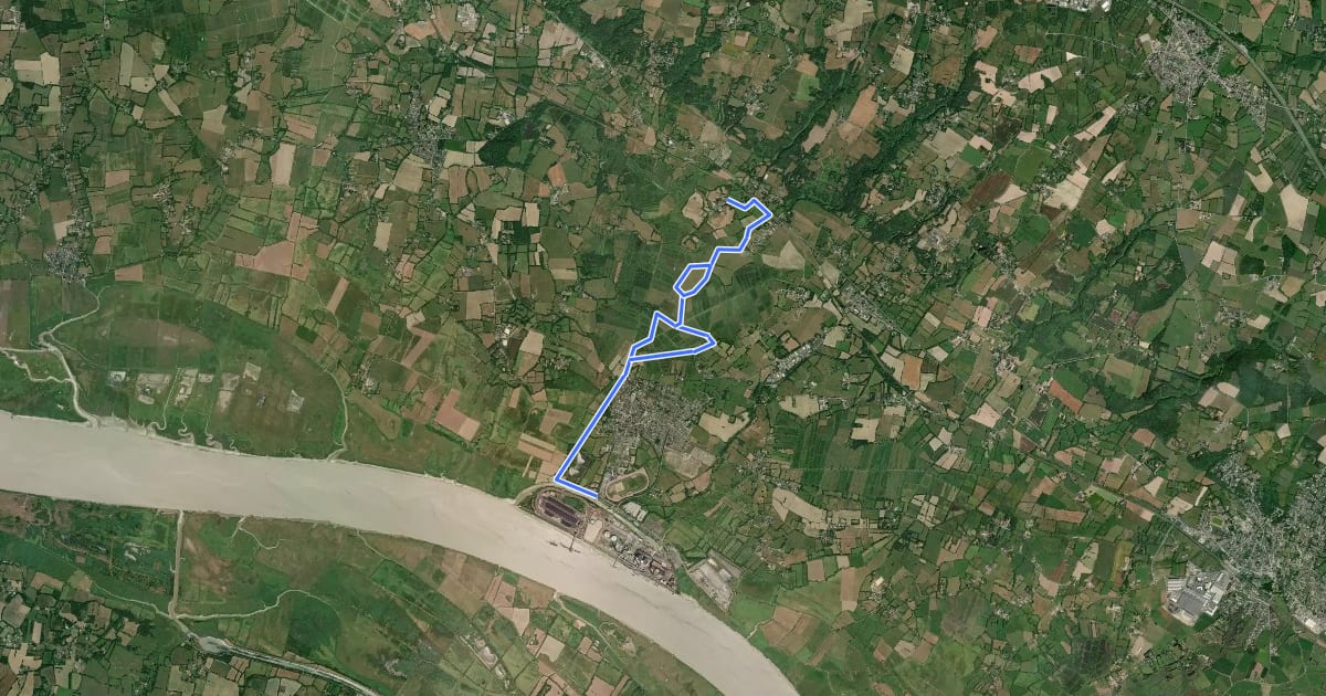 Маршрут Sentier des Cigognes на спутниковом снимке