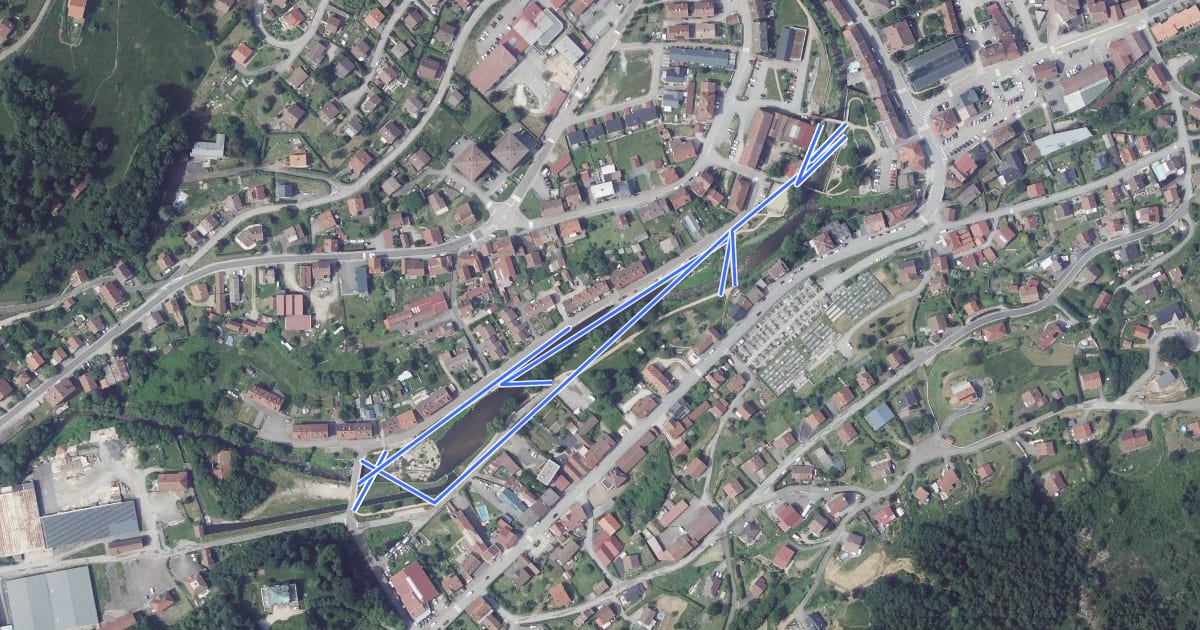 Маршрут Sentier des Colverts на спутниковом снимке