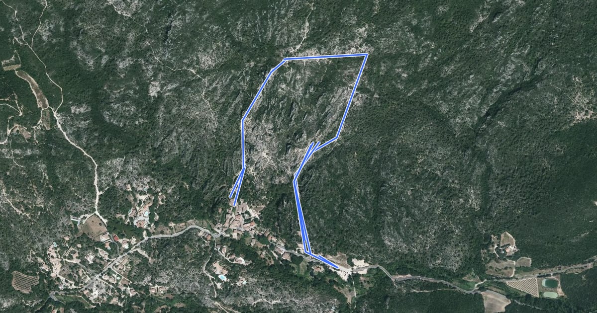Маршрут Sentier des Courtinals на спутниковом снимке