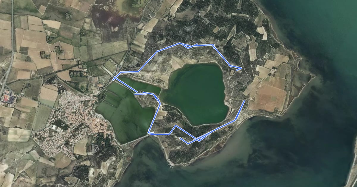 Маршрут Sentier des Crêtes на спутниковом снимке