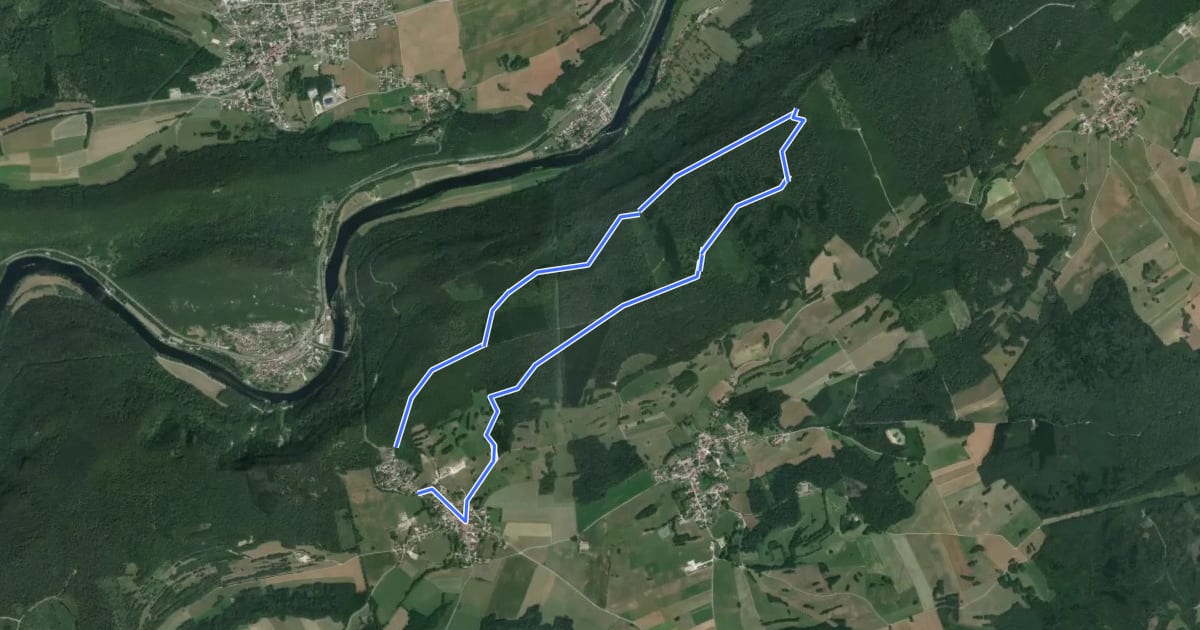 Маршрут Sentier des Crêtes на спутниковом снимке