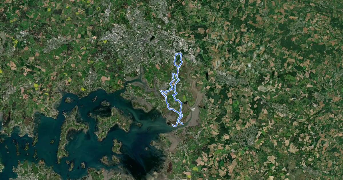 Маршрут Sentier des Culs Salés на спутниковом снимке