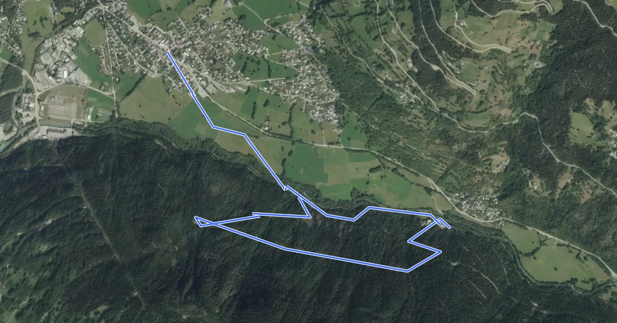 Маршрут Sentier des Écureuils на спутниковом снимке