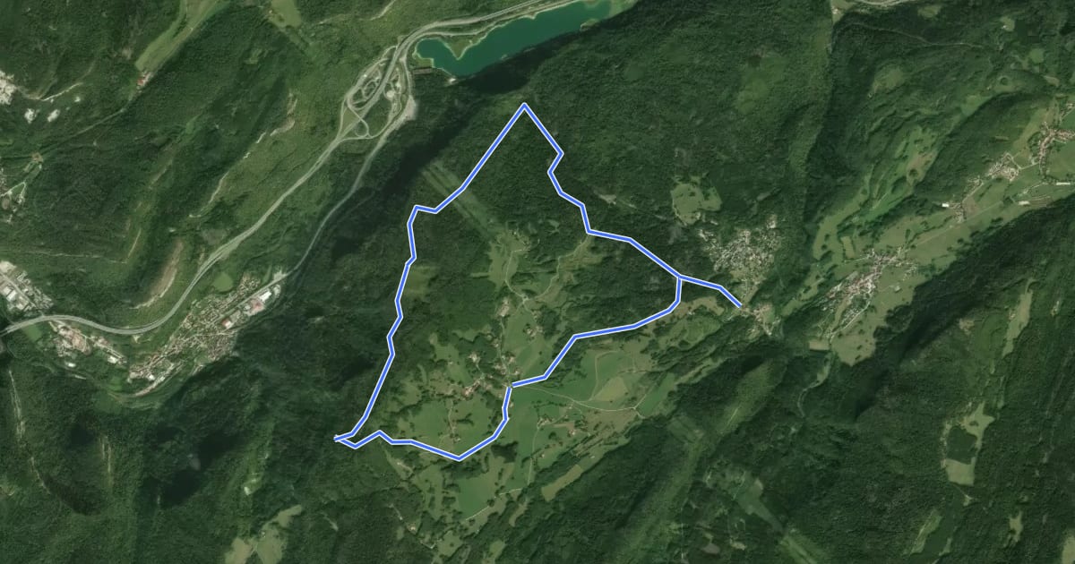 Маршрут Sentier des Écureuils на спутниковом снимке