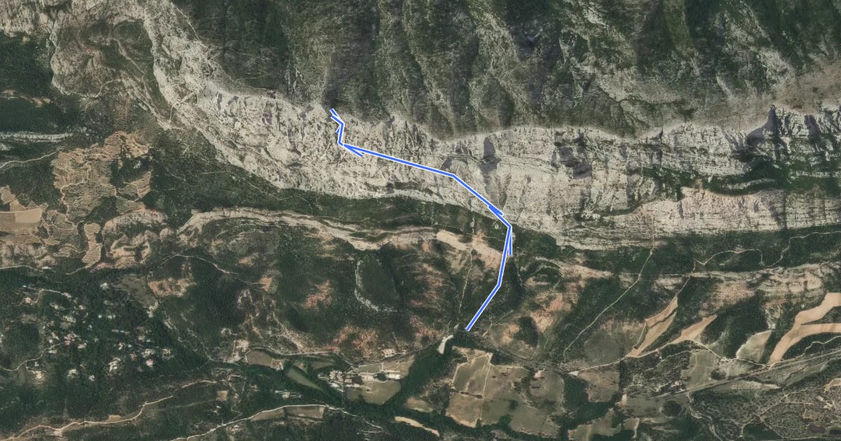 Маршрут Sentier des deux aiguilles на спутниковом снимке