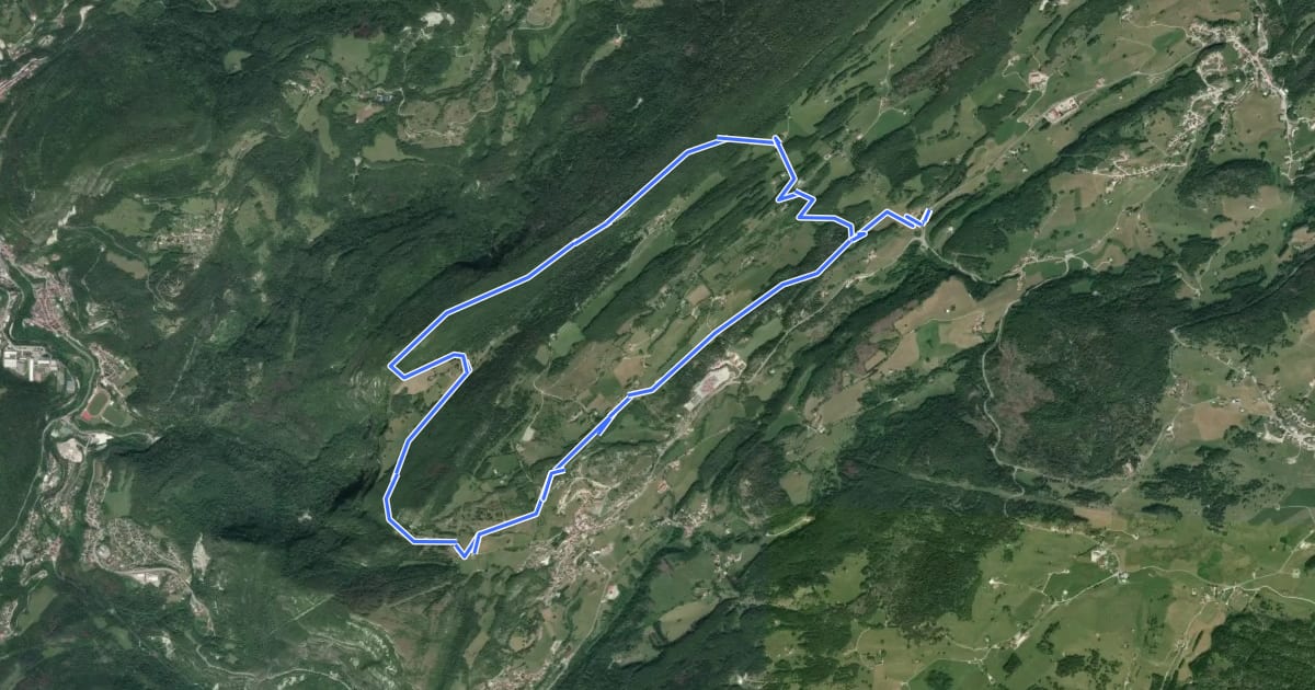 Маршрут Sentier des Diots на спутниковом снимке