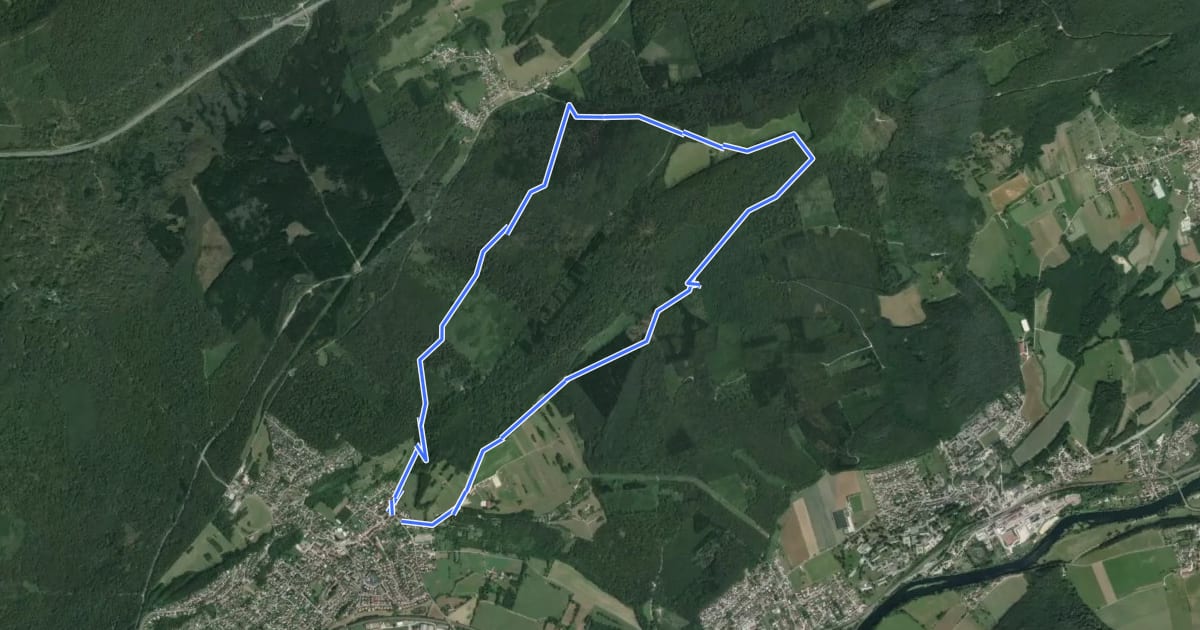Маршрут Sentier des Dolines на спутниковом снимке