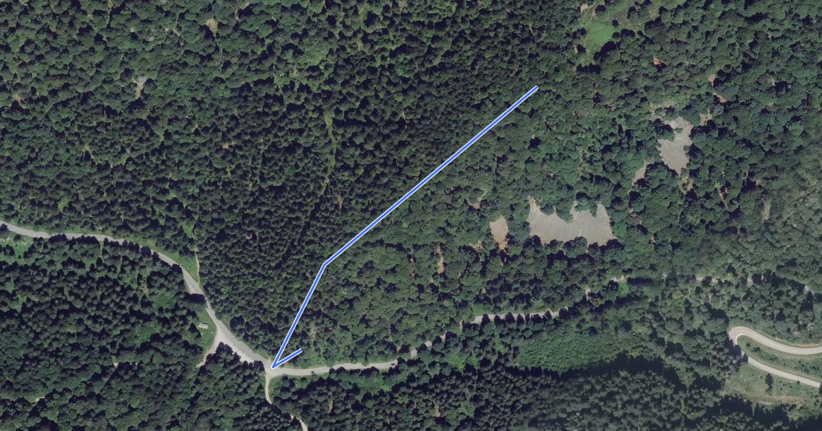 Маршрут Sentier des Douaniers на спутниковом снимке