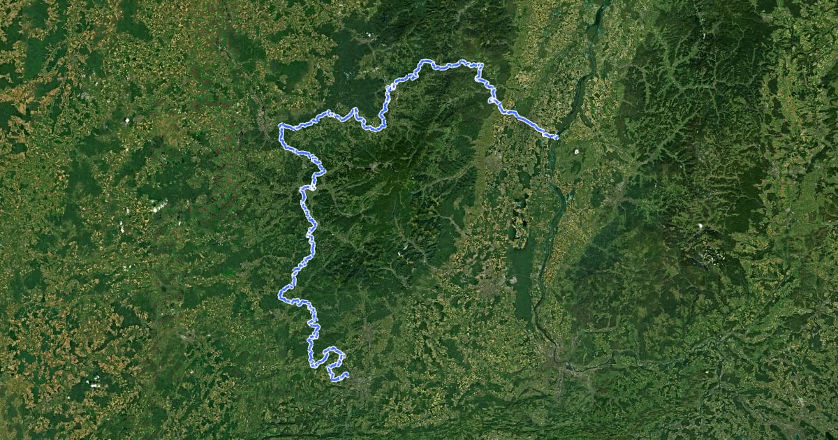 Маршрут Sentier des Ducs на спутниковом снимке