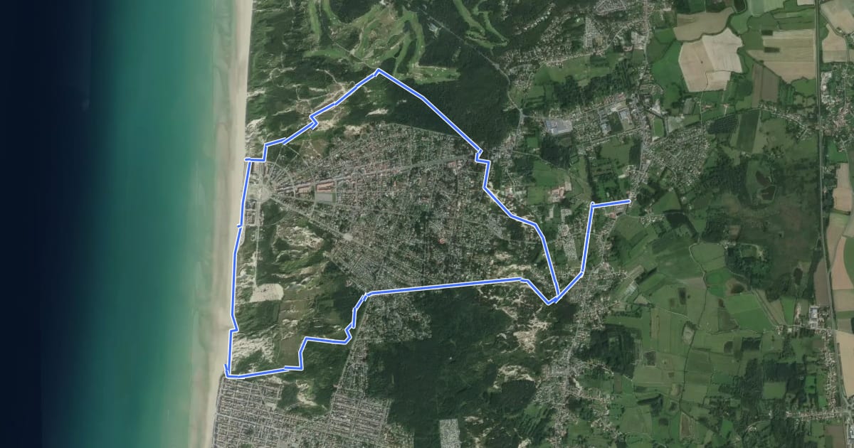 Маршрут Sentier des Dunes на спутниковом снимке