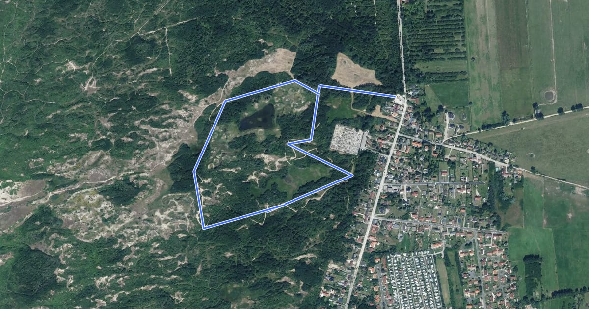 Маршрут Sentier des Dunes de l'Authie на спутниковом снимке