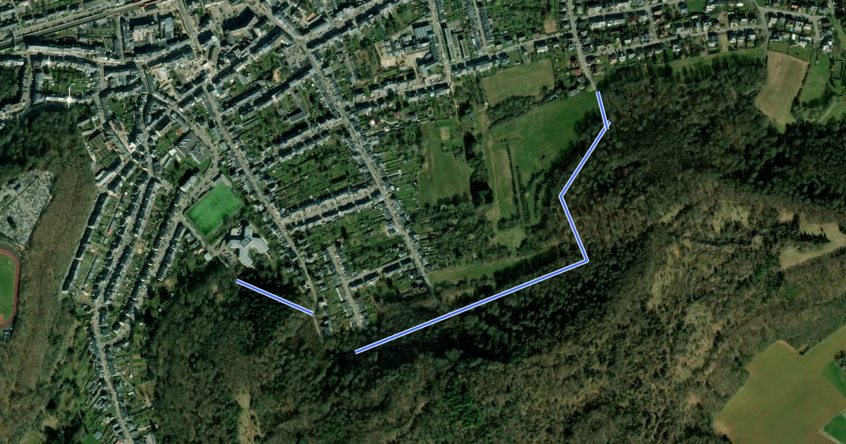 Маршрут Sentier des Ecureuils на спутниковом снимке