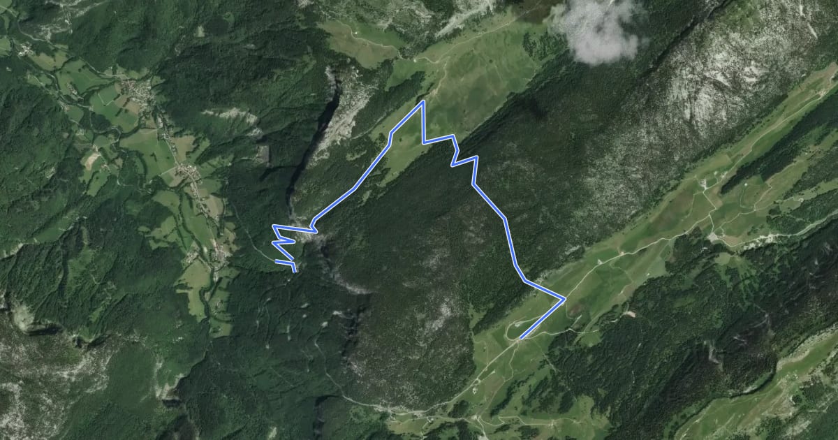 Маршрут Sentier des Espagnols на спутниковом снимке