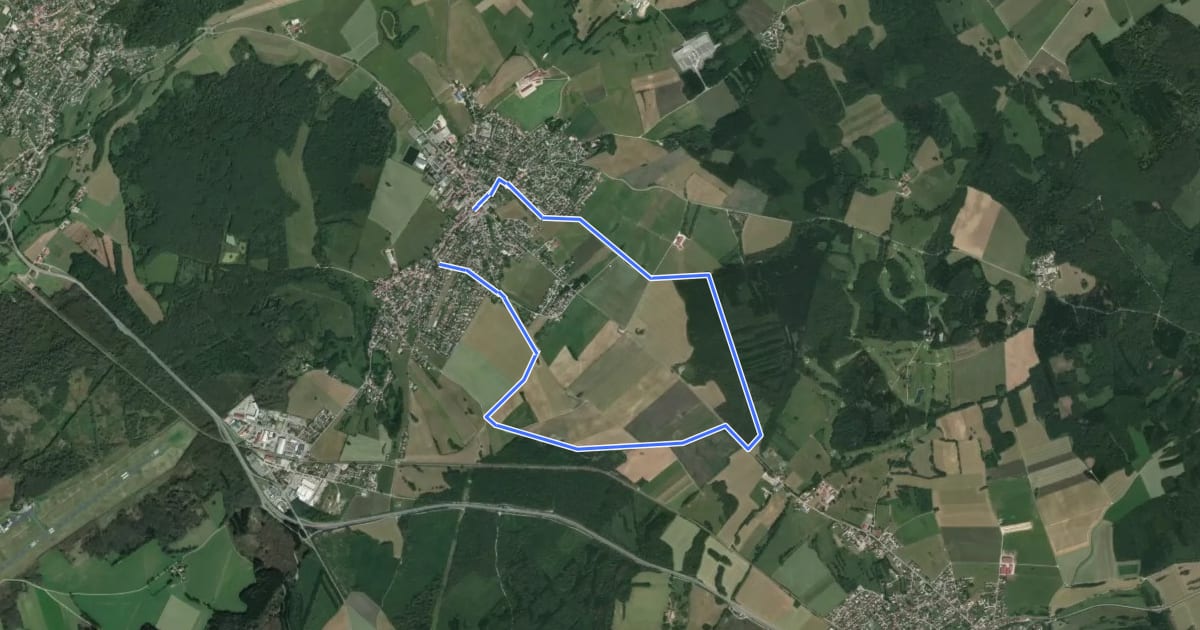 Маршрут Sentier des Essarts на спутниковом снимке