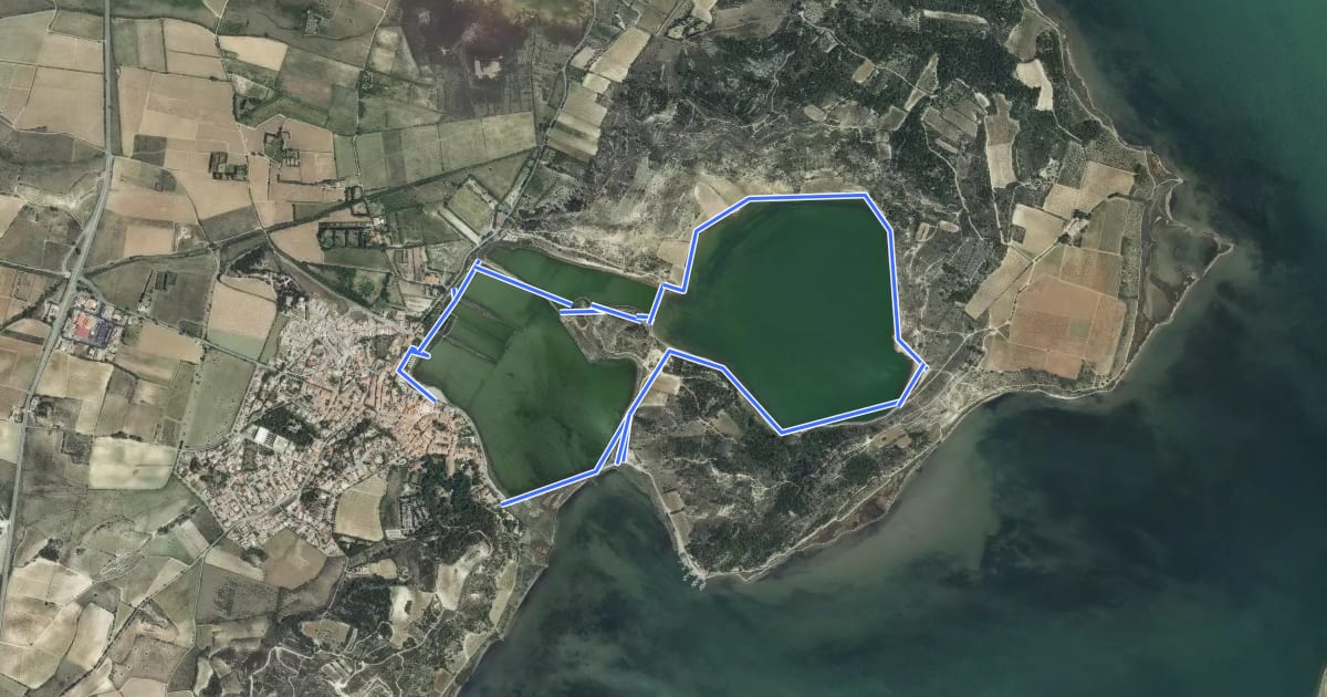 Маршрут Sentier des Etangs на спутниковом снимке