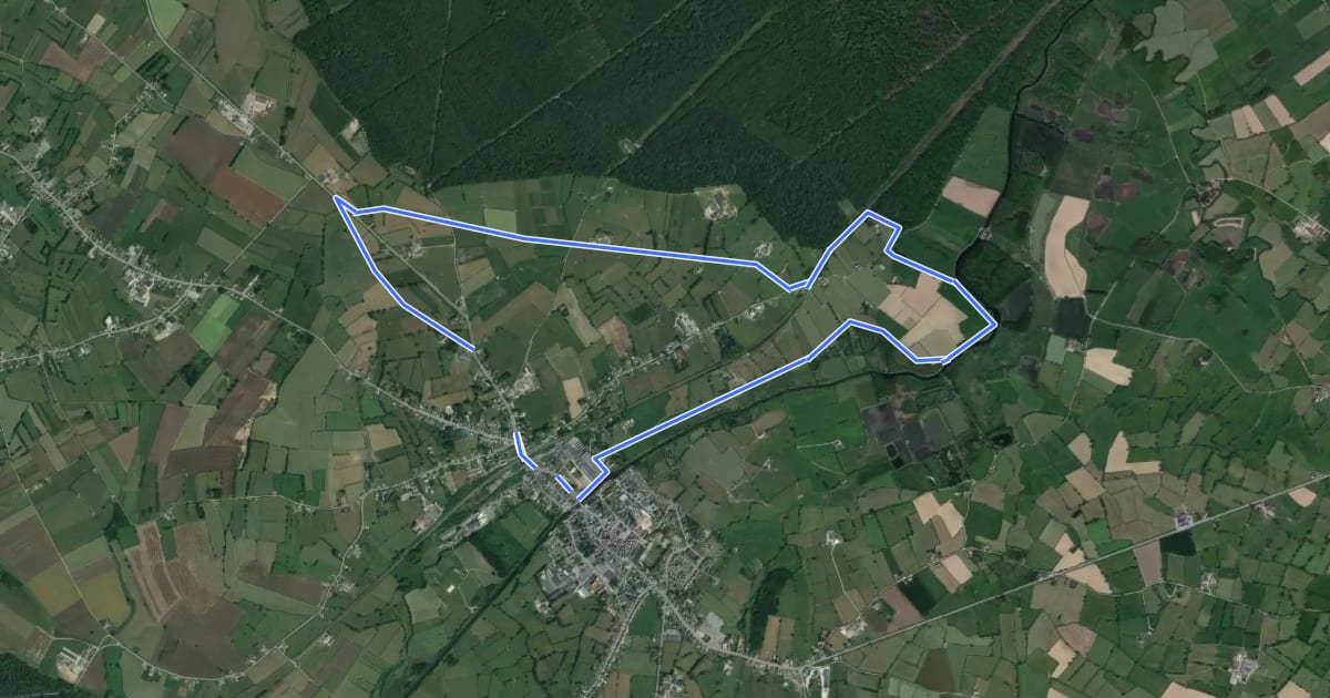 Маршрут Sentier des Etoquies на спутниковом снимке