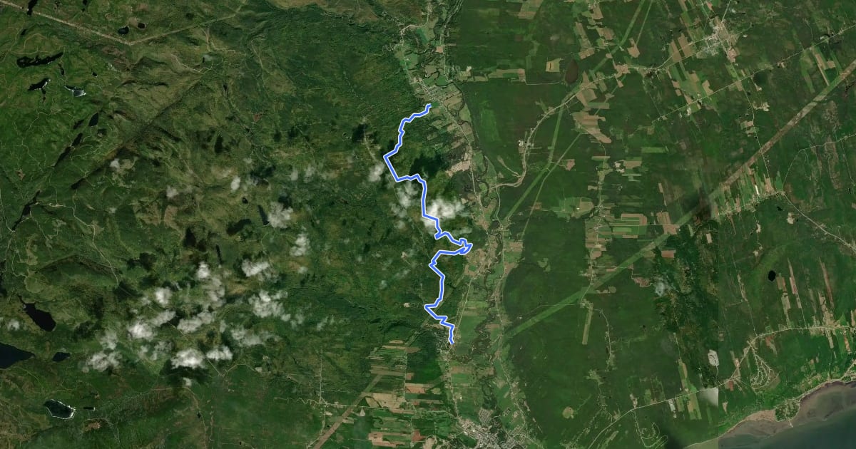 Маршрут Sentier des Florents на спутниковом снимке