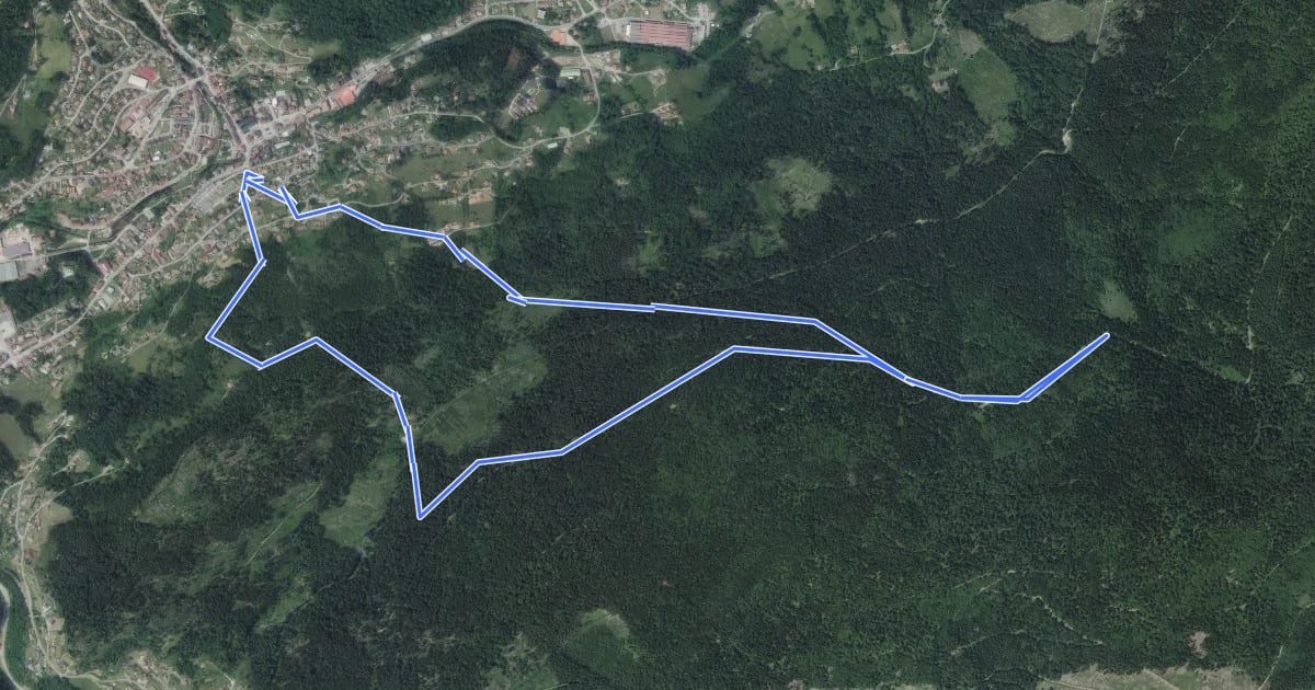 Маршрут Sentier des fontaines на спутниковом снимке