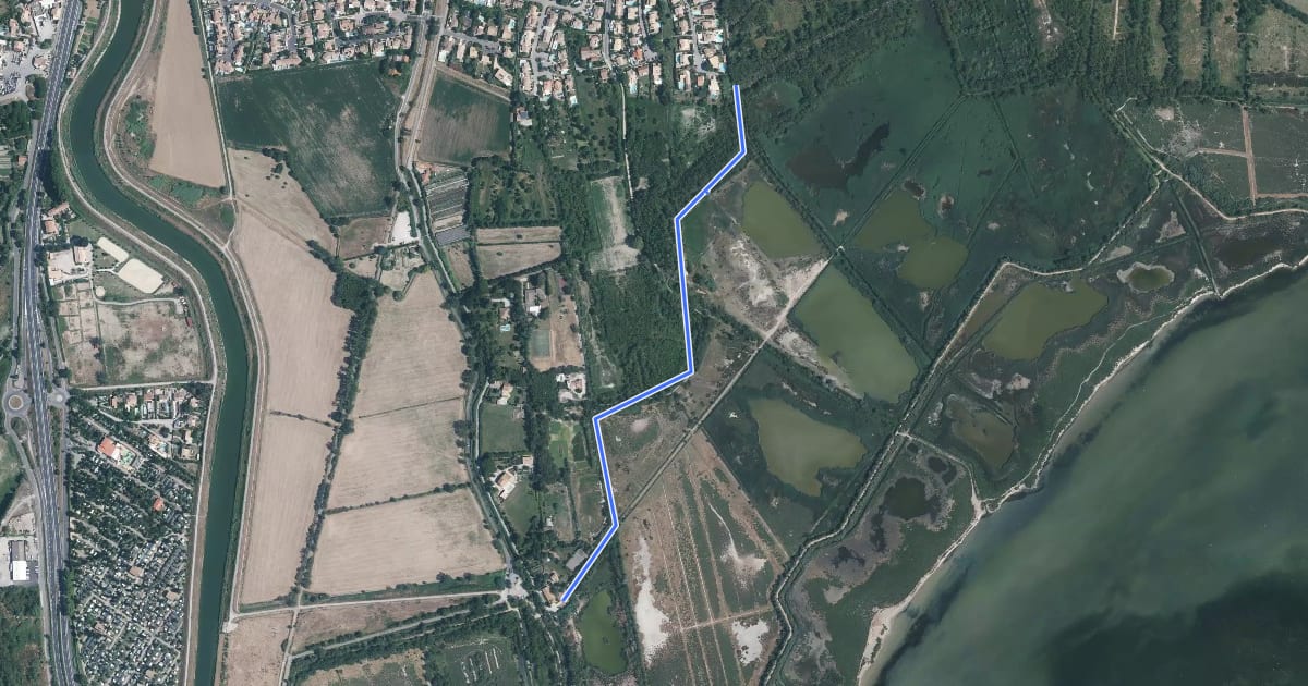 Маршрут Sentier des Frênes на спутниковом снимке