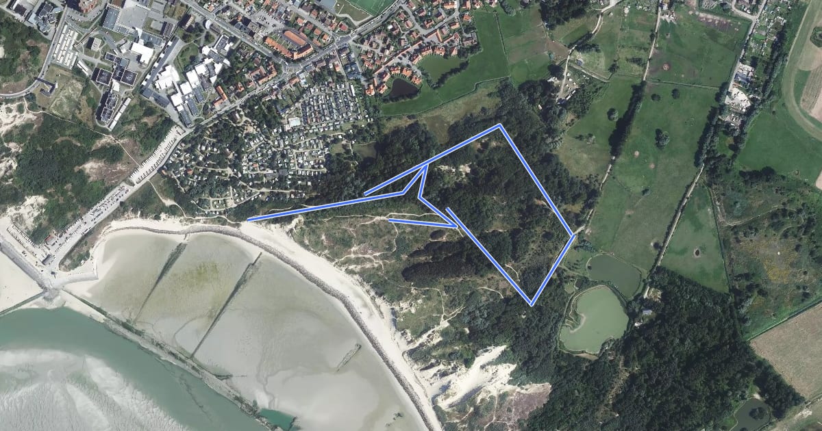 Маршрут Sentier des Garennes на спутниковом снимке
