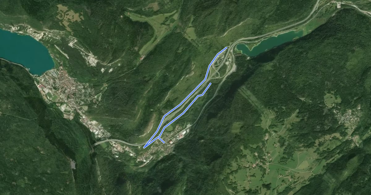 Маршрут Sentier des Glacières на спутниковом снимке