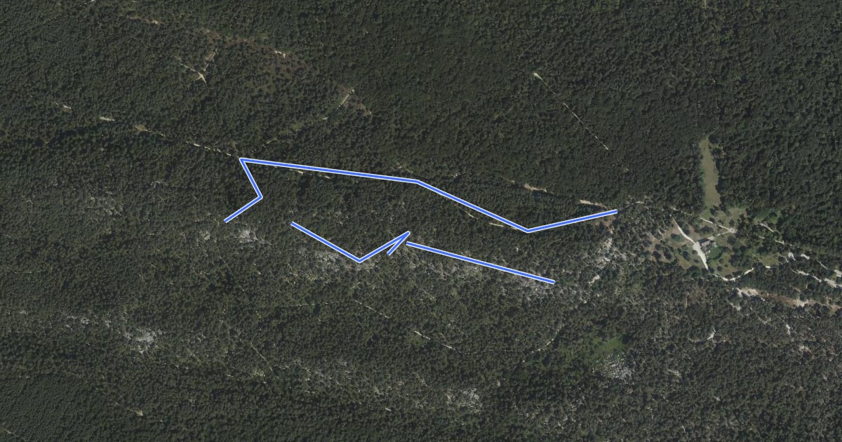 Маршрут Sentier des Gorges de Franchard на спутниковом снимке