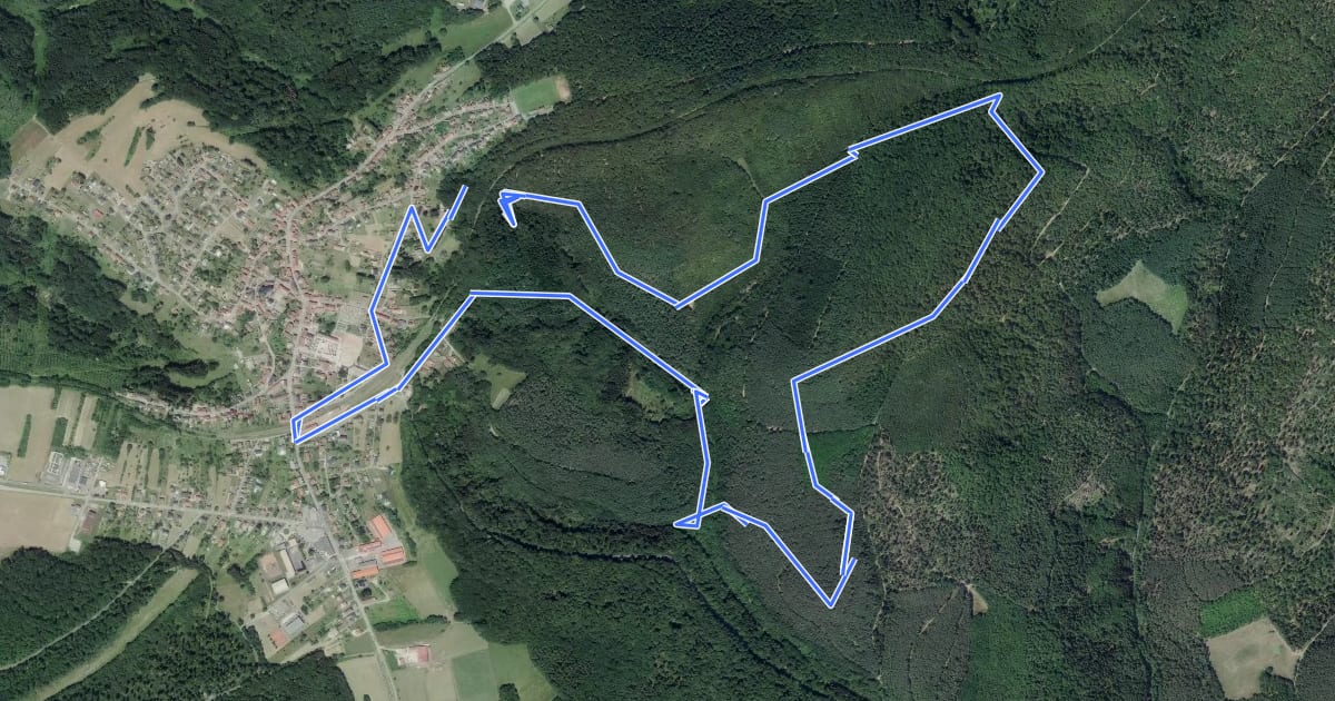 Маршрут Sentier des grottes на спутниковом снимке