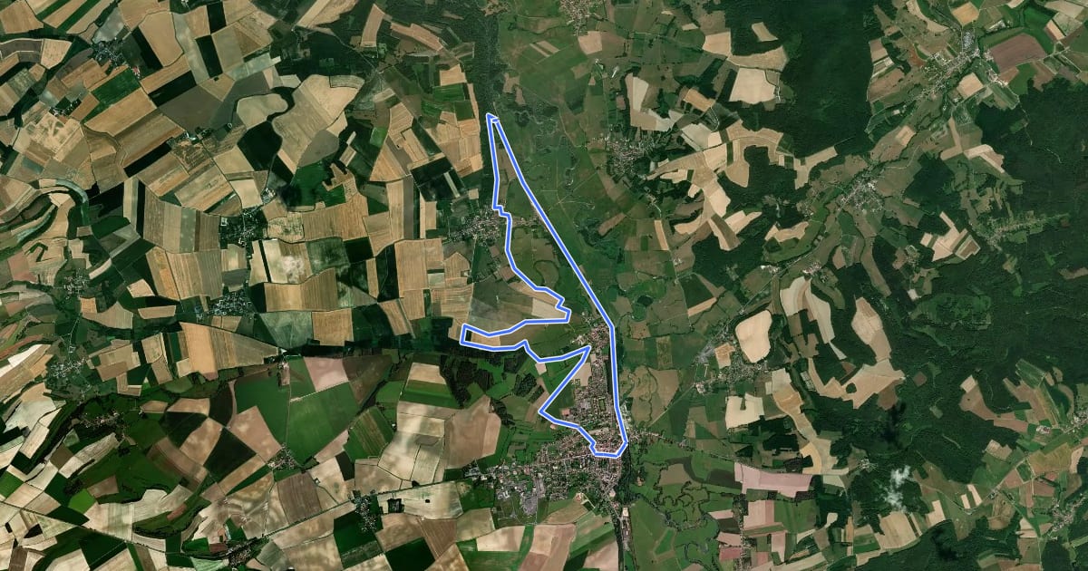 Маршрут Sentier des Hautes Rives на спутниковом снимке