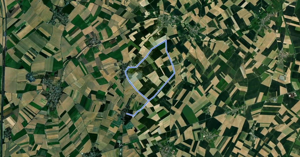 Маршрут Sentier des Huguenots на спутниковом снимке