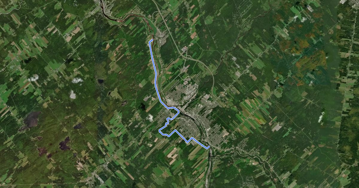 Маршрут Sentier des Jarrets Noir на спутниковом снимке