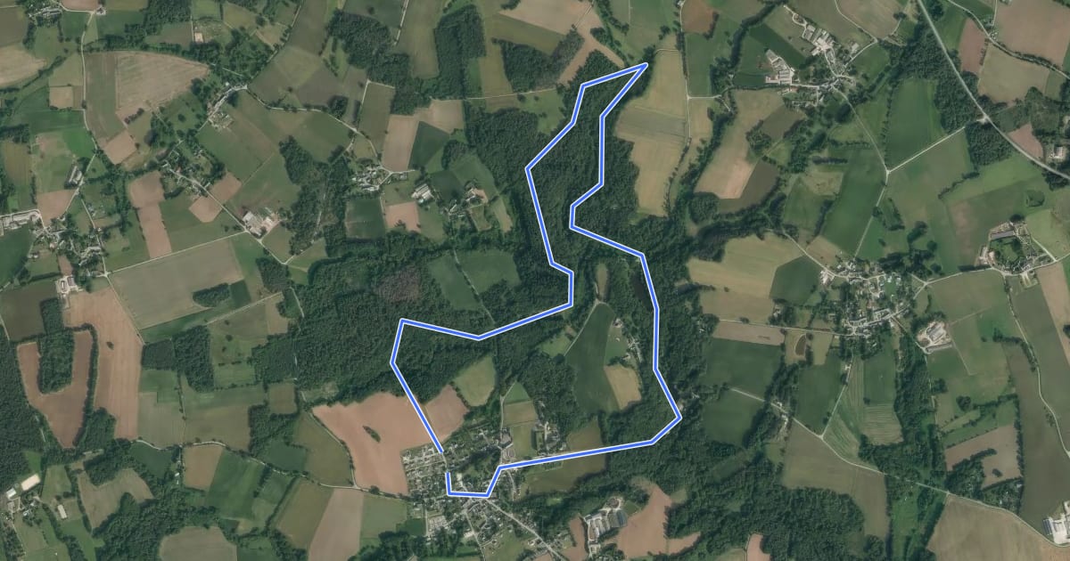 Маршрут Sentier des Landes на спутниковом снимке