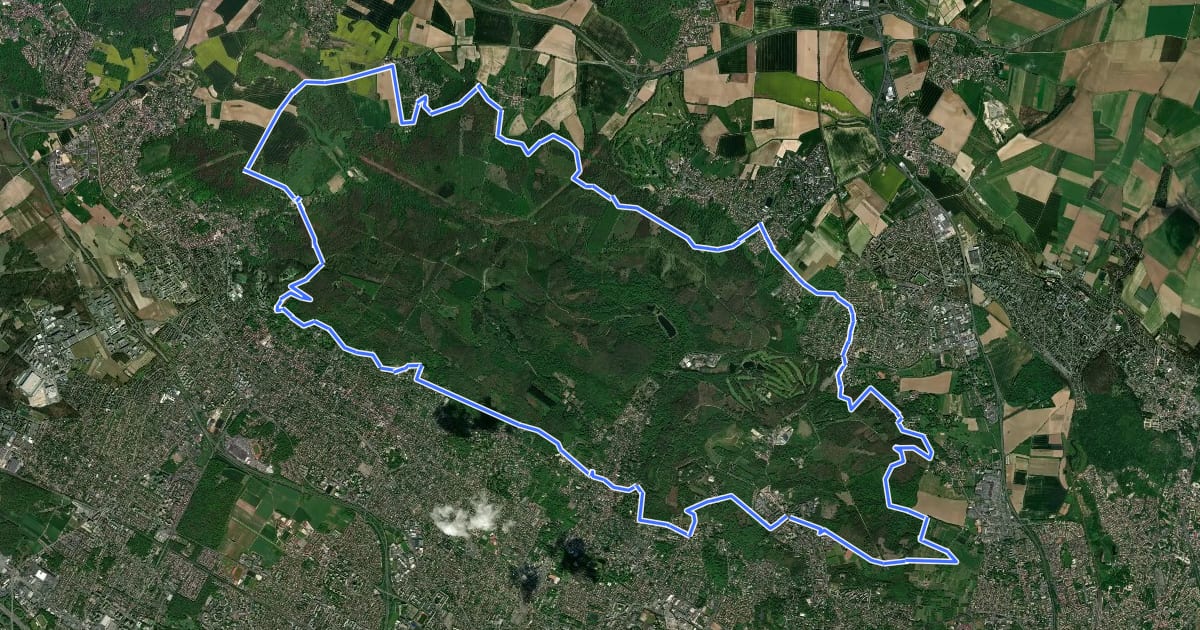 Маршрут Sentier des Lisières на спутниковом снимке