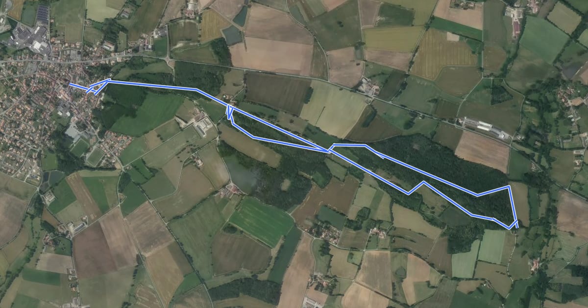 Маршрут Sentier des Meuniers на спутниковом снимке