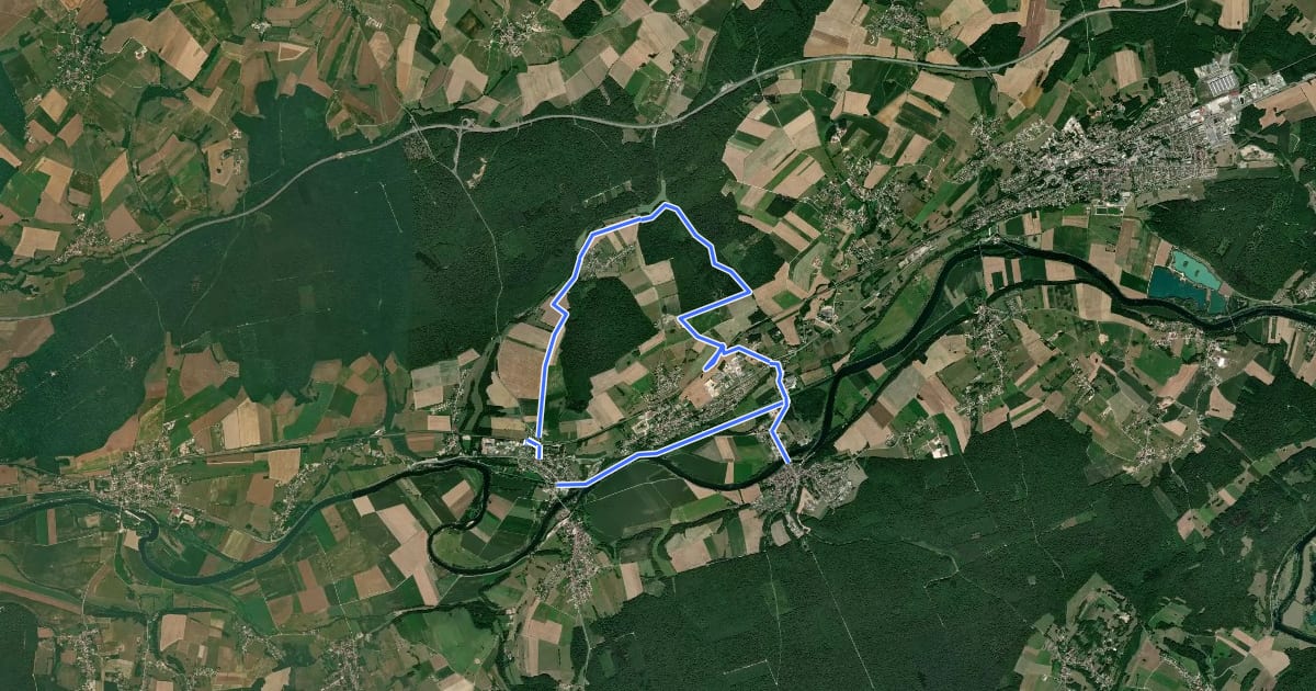 Маршрут Sentier des Mines на спутниковом снимке