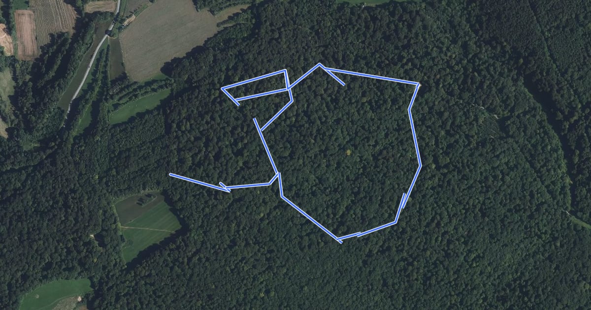 Маршрут Sentier des Minières на спутниковом снимке