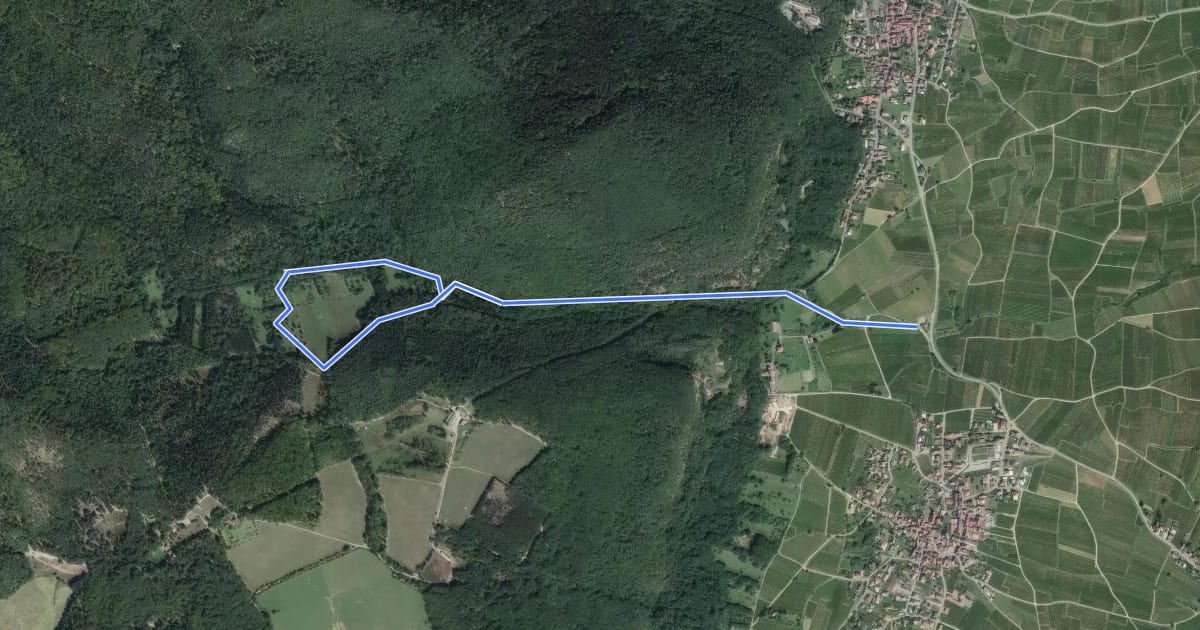 Маршрут Sentier des Moines на спутниковом снимке