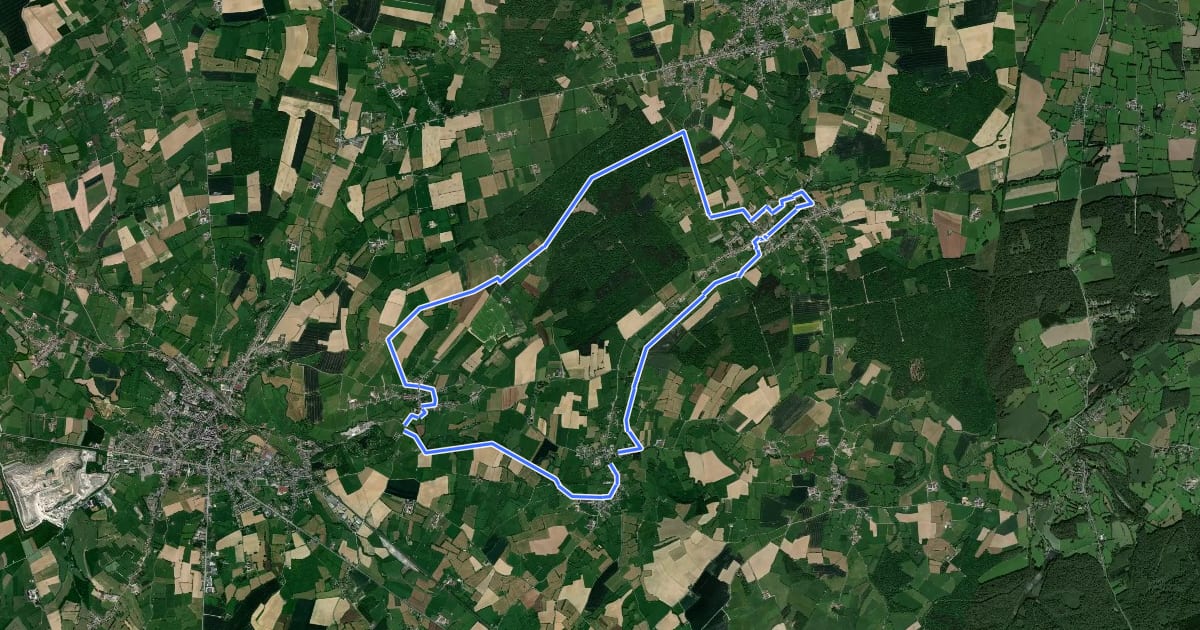 Маршрут Sentier des Moulins d'Eau на спутниковом снимке