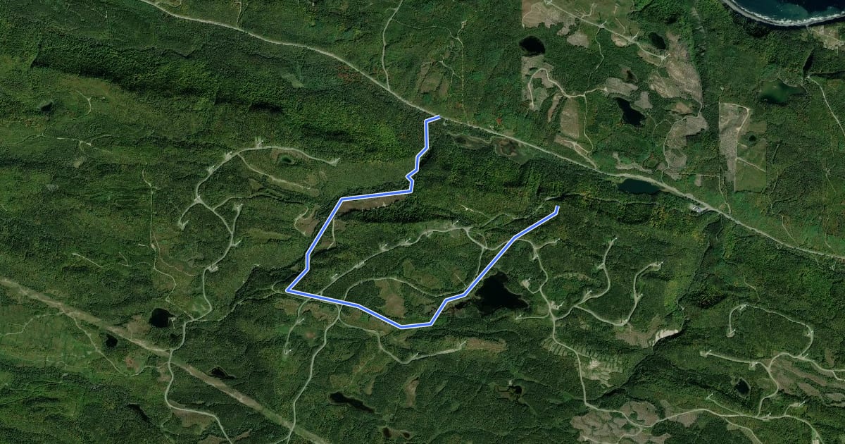 Маршрут Sentier des Éoliennes на спутниковом снимке