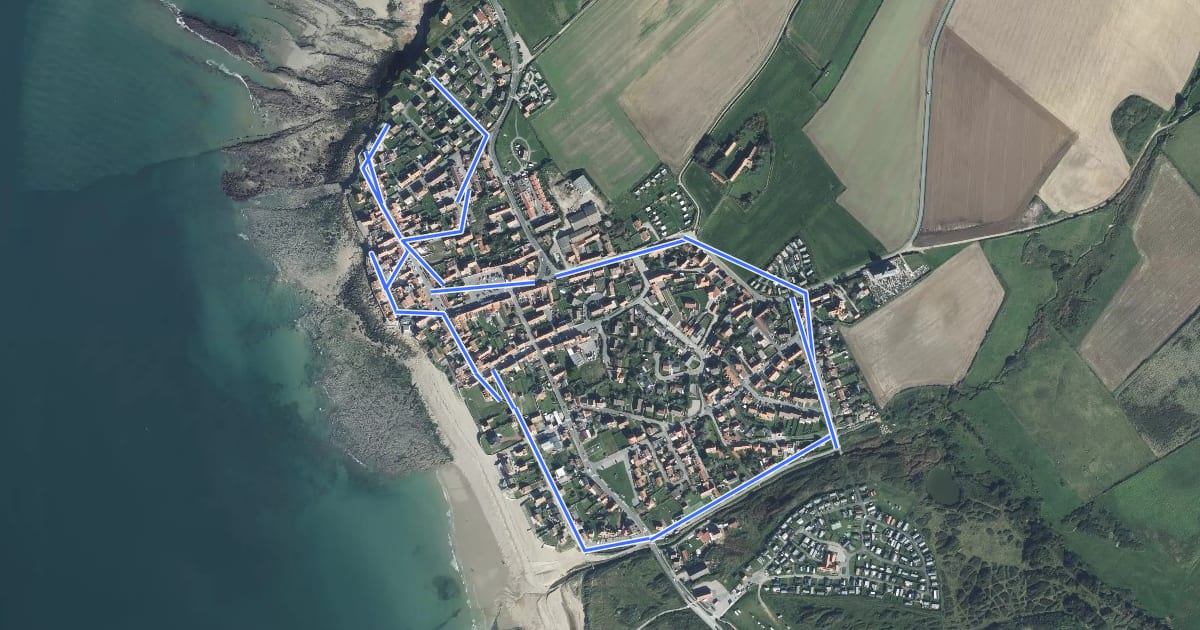 Маршрут Sentier des Pêcheurs на спутниковом снимке