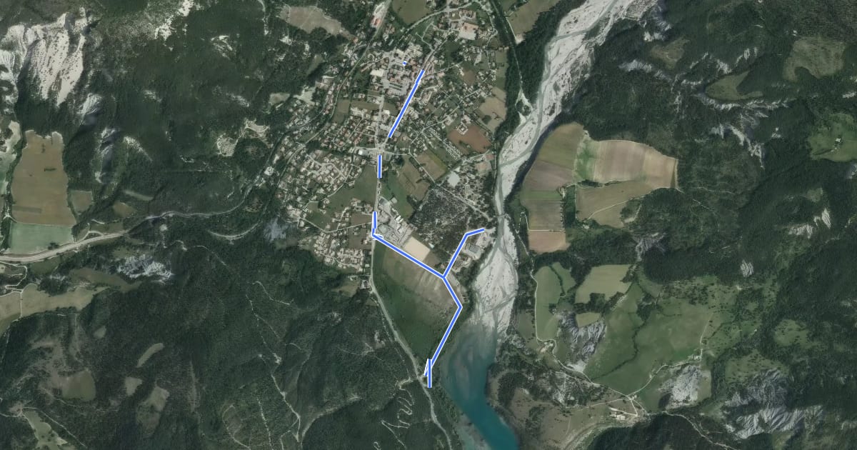 Маршрут Sentier des Pêcheurs на спутниковом снимке