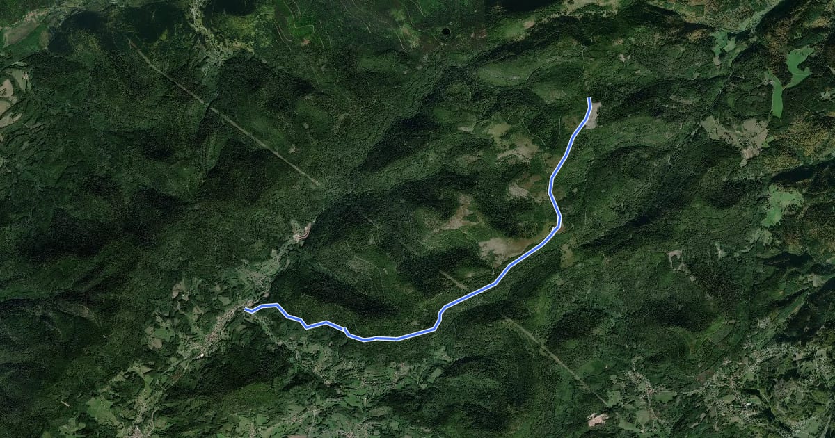 Маршрут Sentier des Passeurs на спутниковом снимке