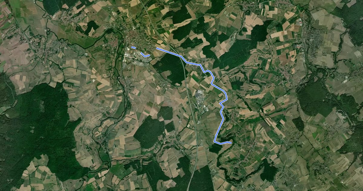 Маршрут Sentier des pelerins на спутниковом снимке