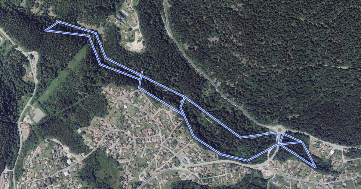Маршрут Sentier des Perles de Vologne на спутниковом снимке