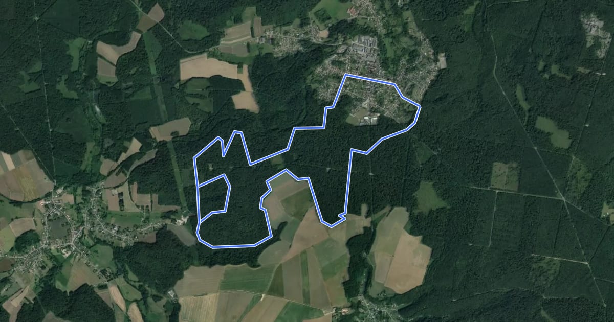 Маршрут Sentier des pierres levées на спутниковом снимке