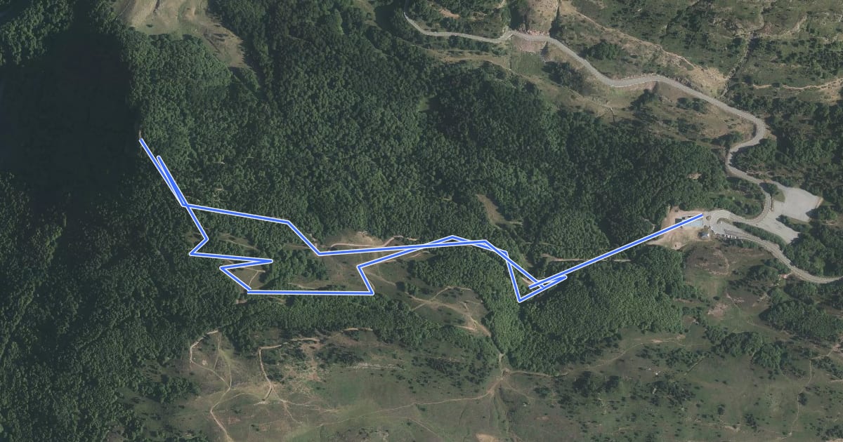 Маршрут Sentier des Pistes de Fond du Somport на спутниковом снимке