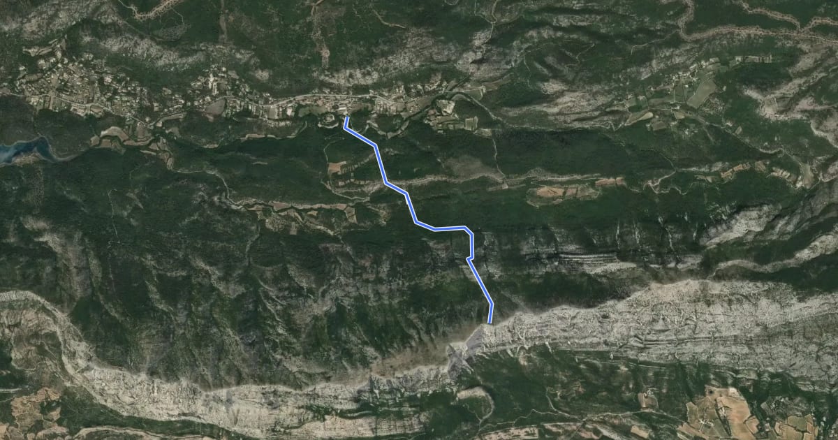 Маршрут Sentier des Plaideurs на спутниковом снимке