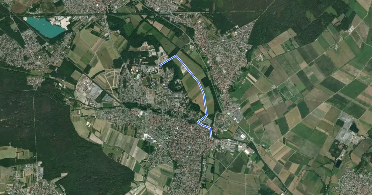 Маршрут Sentier des Poètes на спутниковом снимке